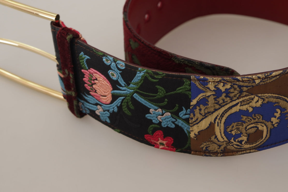 Gegraveerde Logo Multicolor Leren Riem