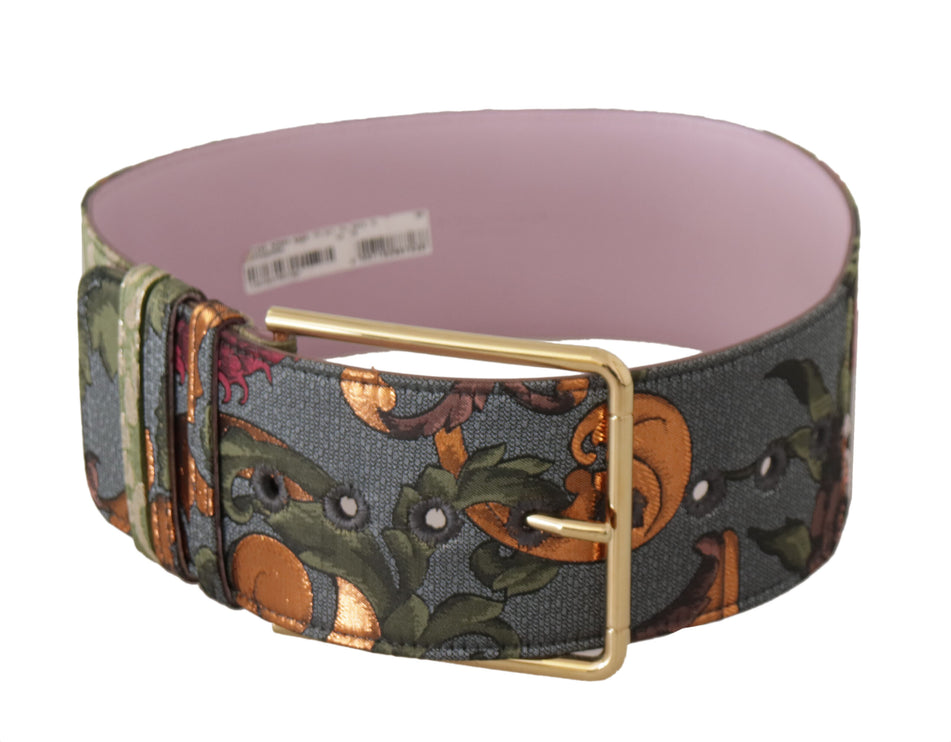 Elegante Multicolor Canvas-Leren Riem