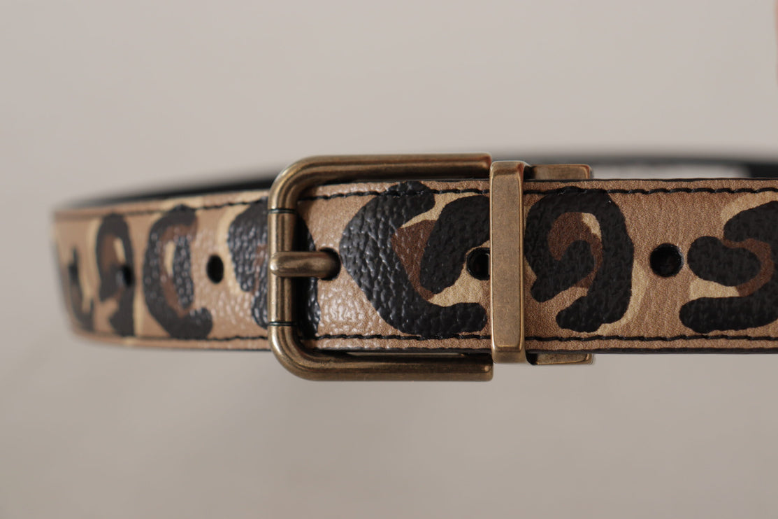 Chic Gegraveerde Leren Riem met Logo