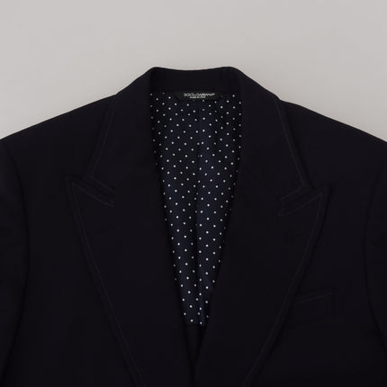 Blazer élégant noir à un seul poitrine