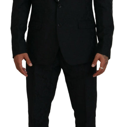 Traje de diseñador de ajuste Slim Black Martini