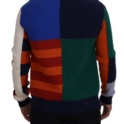 Pullover Sweater in Multicolor Stripes