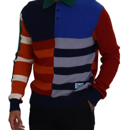 Pullover Sweater in Multicolor Stripes