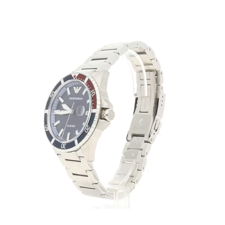 Elegant Steel Quartz Men's Watch - Ocean Blue Dial