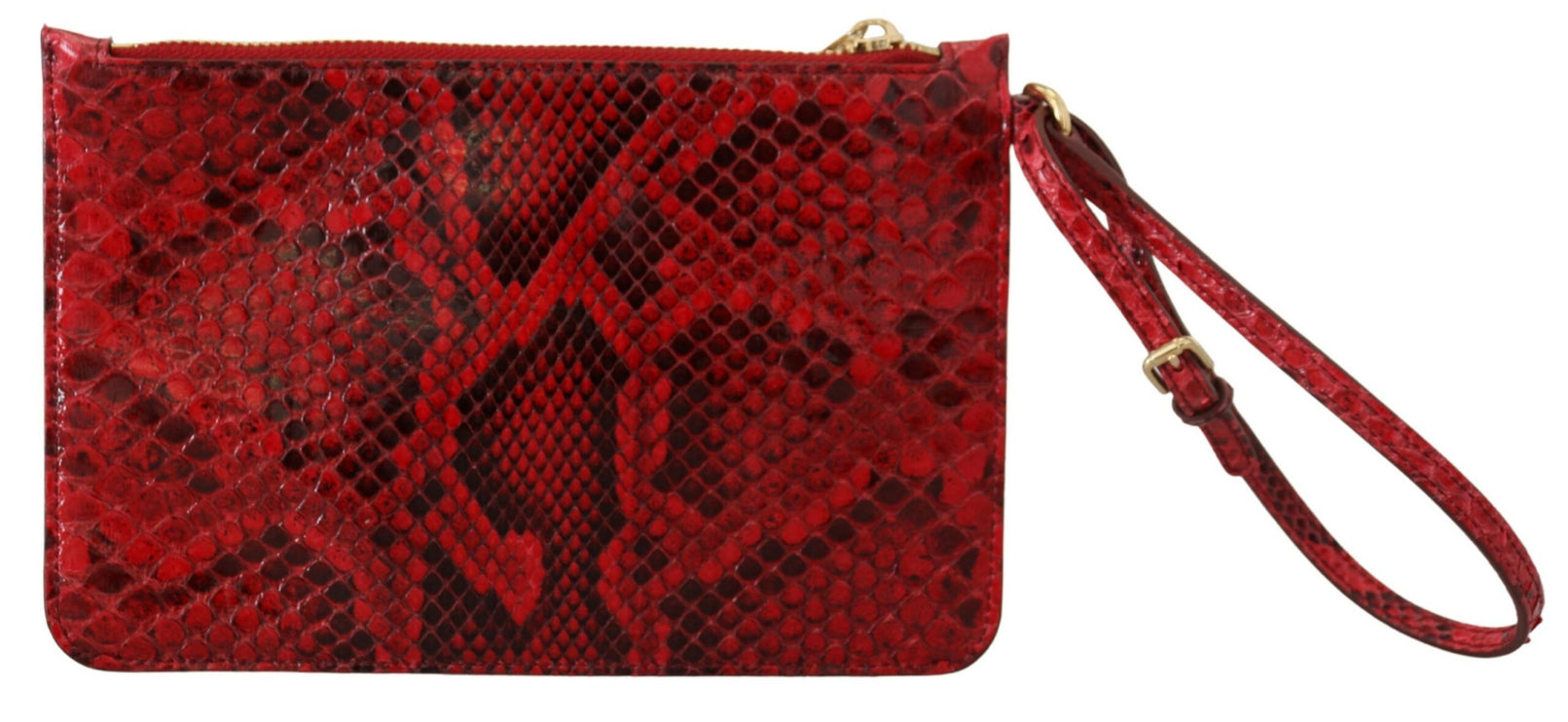 Elegante pochette Ayers in pelle rossa con serpente