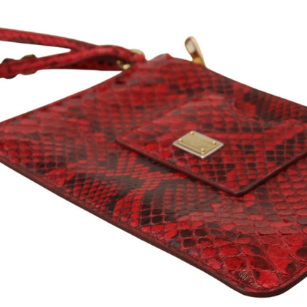 Elegante bolso de piel de serpiente Ayers rojo