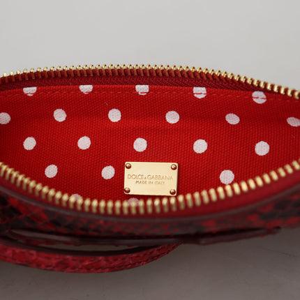 Elegante bolso de piel de serpiente Ayers rojo