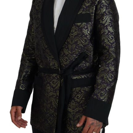 Veste de robe jacquard en or