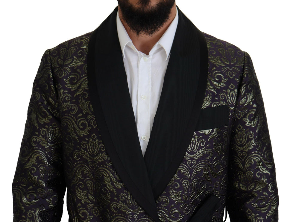 Veste de robe jacquard en or