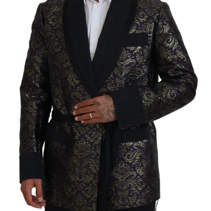 Veste de robe jacquard en or