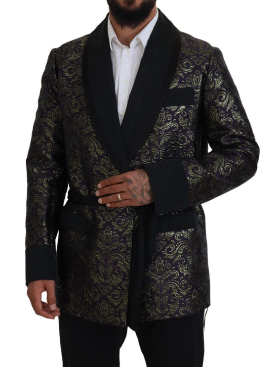 Veste de robe jacquard en or