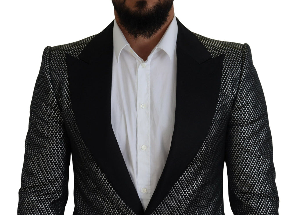 Élégant jacquard blazer poitrine simple