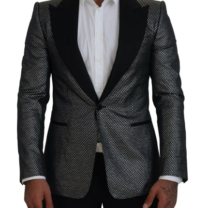 Élégant jacquard blazer poitrine simple