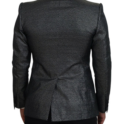 Élégant jacquard blazer poitrine simple