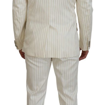 Elegante traje blanco de doble pecho blanco