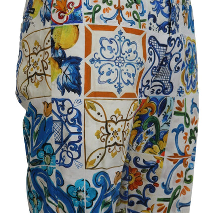 Pantaloncini chinos casual stampati majolica