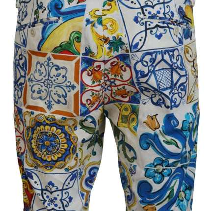 Pantaloncini chinos casual stampati majolica