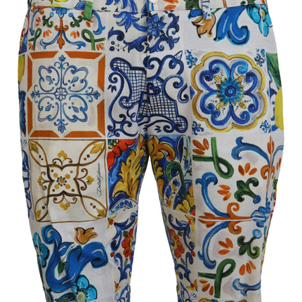 Pantaloncini chinos casual stampati majolica