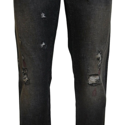 Exquisite Gray Denim Pants for the Modern Gentleman