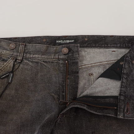 Exquisite Gray Denim Pants for the Modern Gentleman