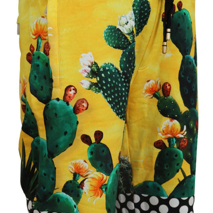 Pantaloncini sudore di stampa di cactus multicolore