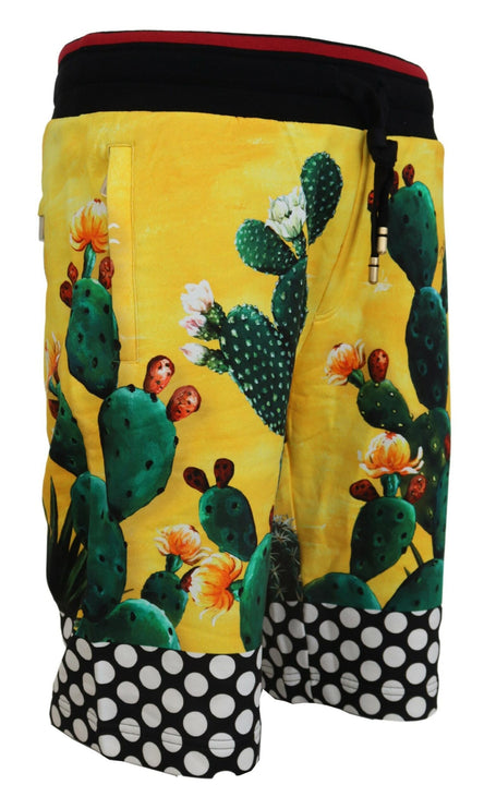 Pantaloncini sudore di stampa di cactus multicolore