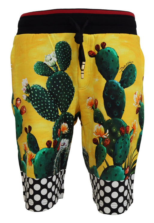 Pantaloncini sudore di stampa di cactus multicolore