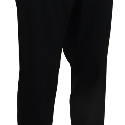 Elegant Slim Fit Wool Blend Trousers