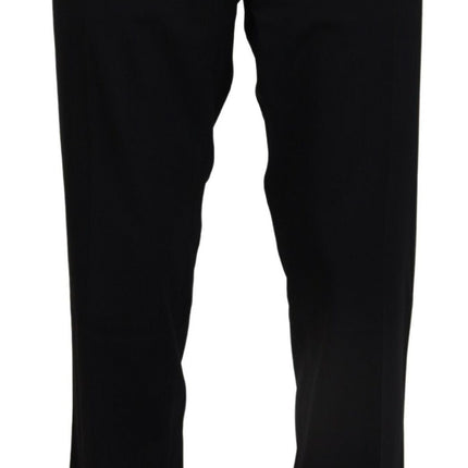 Elegant Slim Fit Wool Blend Trousers