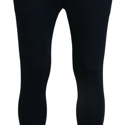 Elegant Blue Casual Track Sweatpants