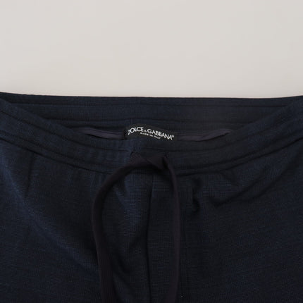 Elegant Blue Casual Track Sweatpants