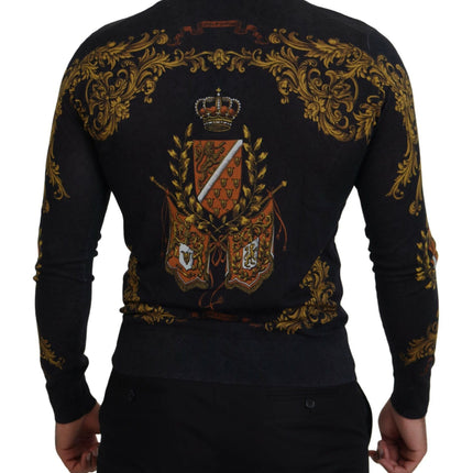 Baroque Medal Motive Silk Sweater