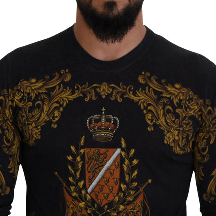 Baroque Medal Motive Silk Sweater