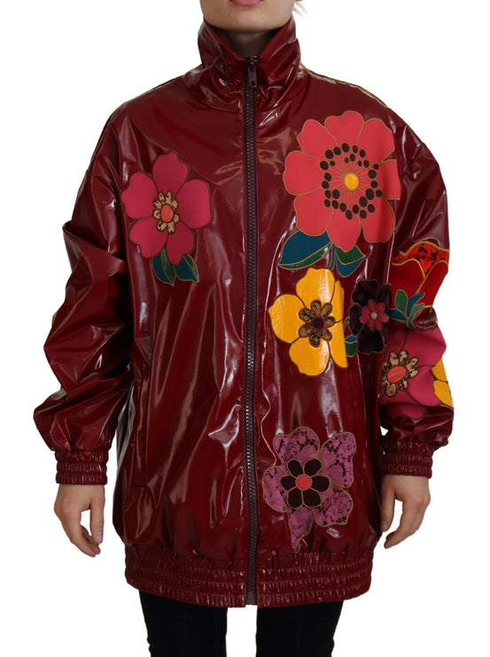 Veste de luxe florale marron