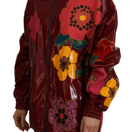 Veste de luxe florale marron