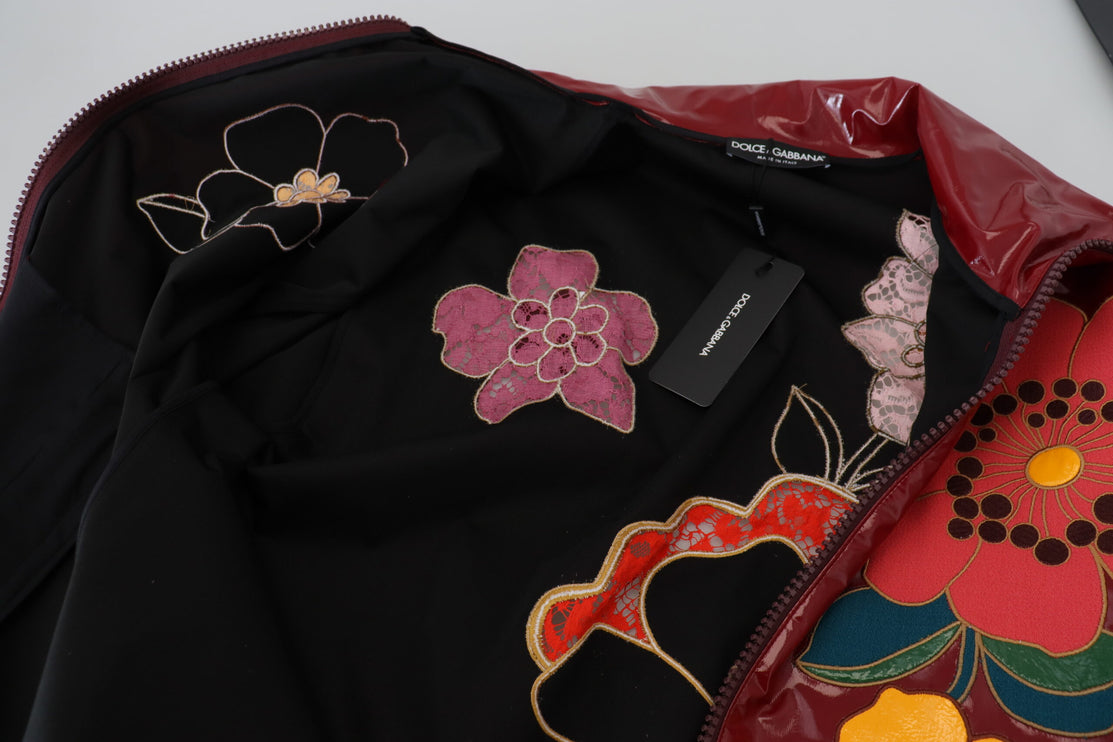 Veste de luxe florale marron