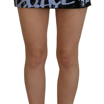 Elegant High Waist Logo Mini Skirt