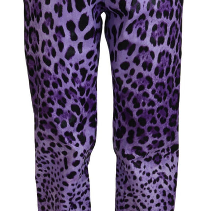 Elegante High Taille Straight Purple Pants