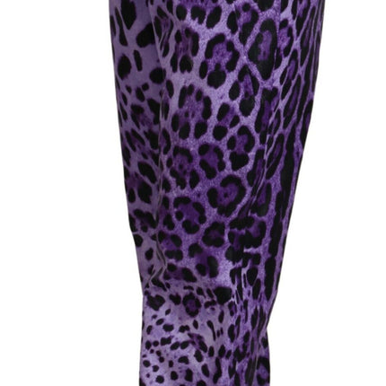 Elegante High Taille Straight Purple Pants