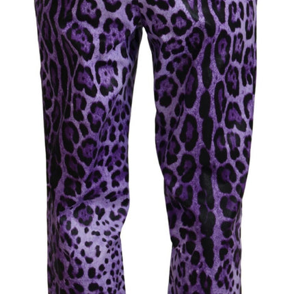 Elegante High Taille Straight Purple Pants