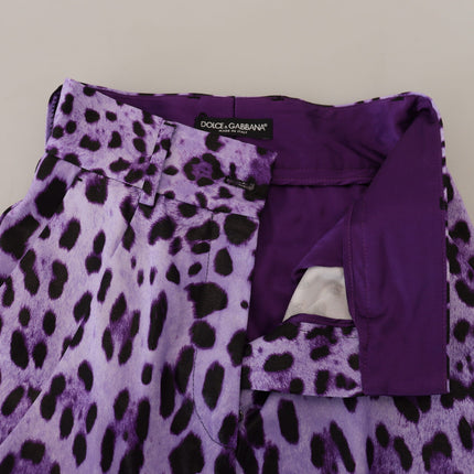 Elegante High Taille Straight Purple Pants