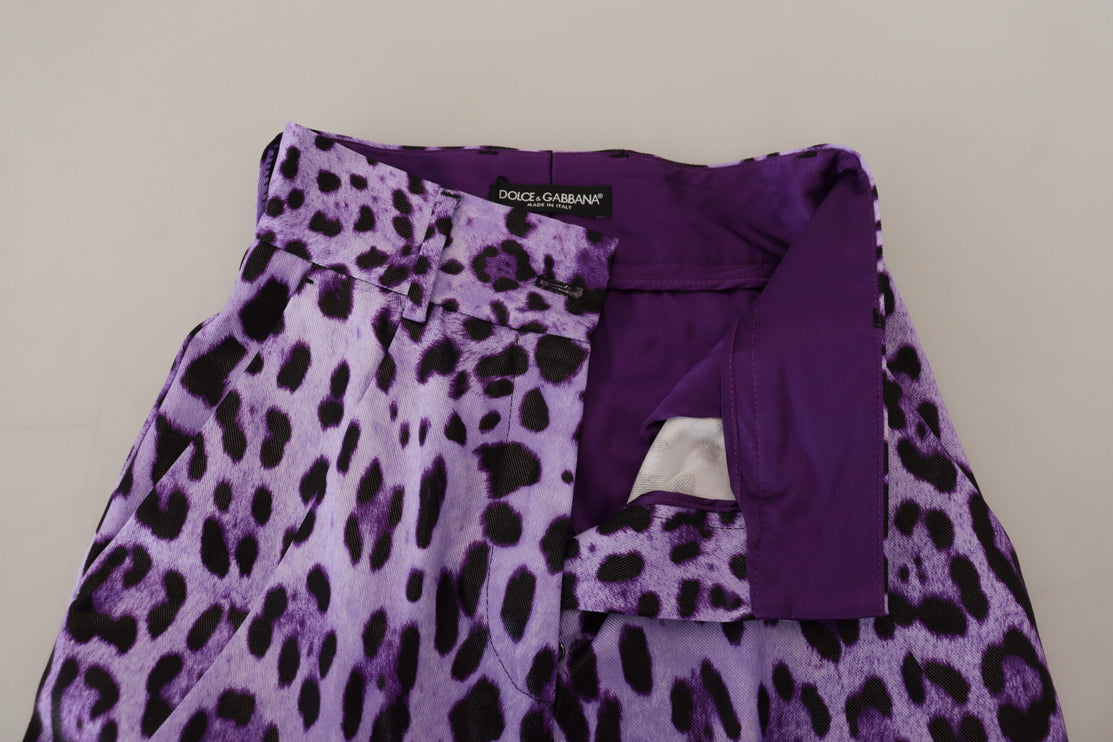 Elegante High Taille Straight Purple Pants