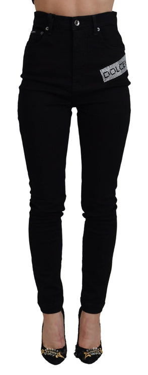 Chique High Taille Slim Fit Black Jeans