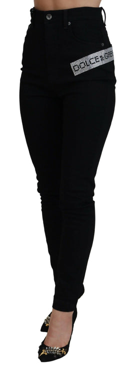 Chique High Taille Slim Fit Black Jeans