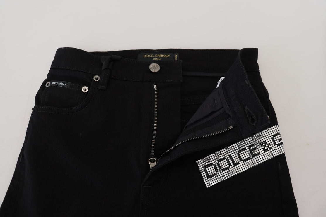 Chique High Taille Slim Fit Black Jeans