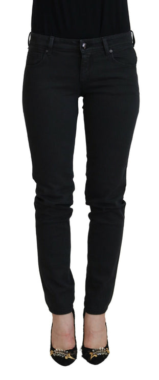 Chique lage taille zwarte skinny jeans