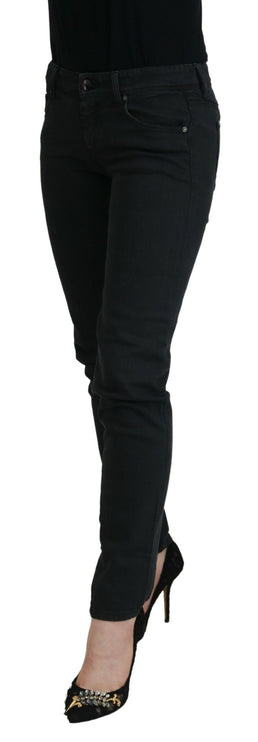 Chique lage taille zwarte skinny jeans