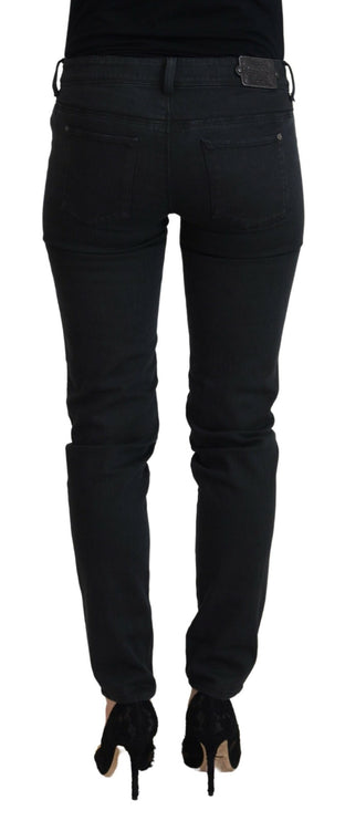 Chique lage taille zwarte skinny jeans