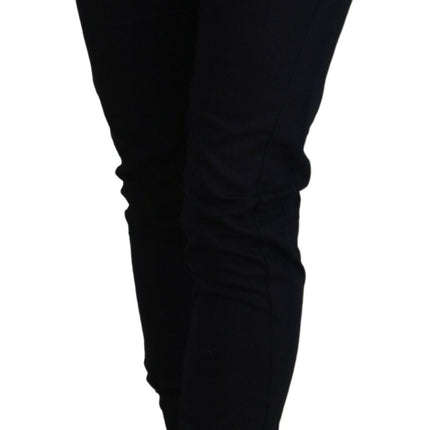 Chique zwarte spijkerbroek met lage taille skinny jeans