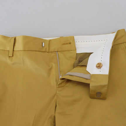 Eleganti pantaloni in forma dritta in oro